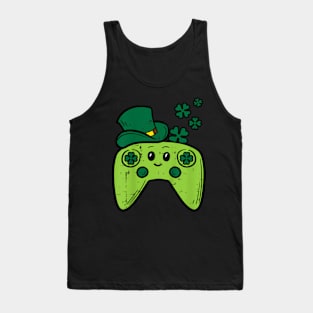 Irish Video Game Controller St Patrick Day Gamer Boys Girls Tank Top